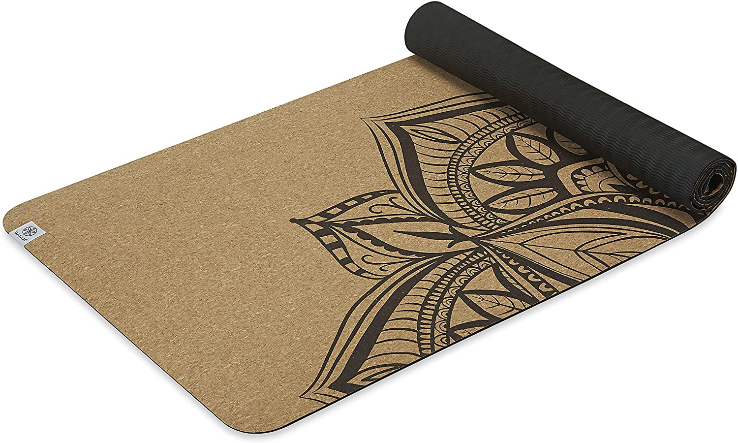 Gaiam Cork Yoga Mat | Natural Sustainable Cork Resists Germs and Odor