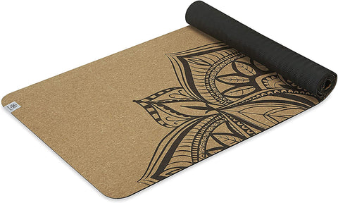 Gaiam Cork Yoga Mat | Natural Sustainable Cork Resists Germs and Odor