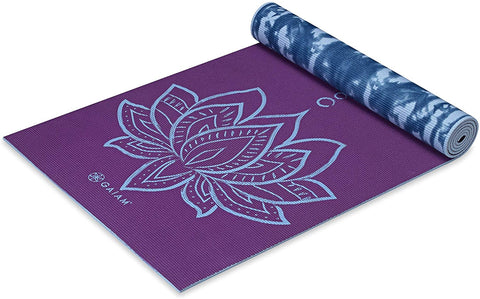 Gaiam Yoga Mat - Premium 6mm Print Reversible Extra Thick Non Slip Exercise & Fitness Mat for All Types of Yoga, Pilates & Floor Workouts