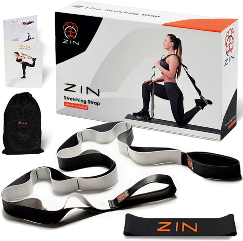 ZIN Stretching Strap Yoga with Loops for Stretch.Yoga Stretch Strap for Hamstring Stretcher, Exercise Yoga Strap for Stretching.